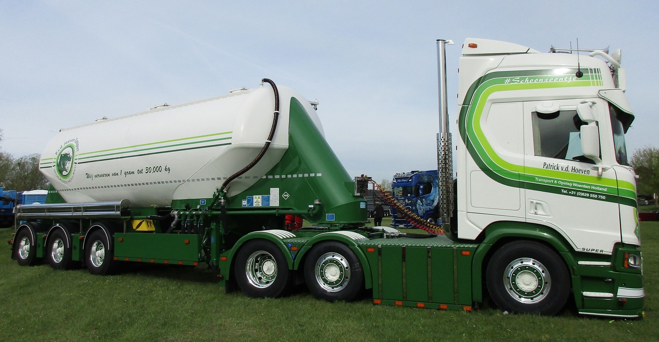 Patrick van den Hoeven - Scania R650 V8 6x2/4 tractor with a Feldbinder EUT 40.3 dry bulk trailer - 12