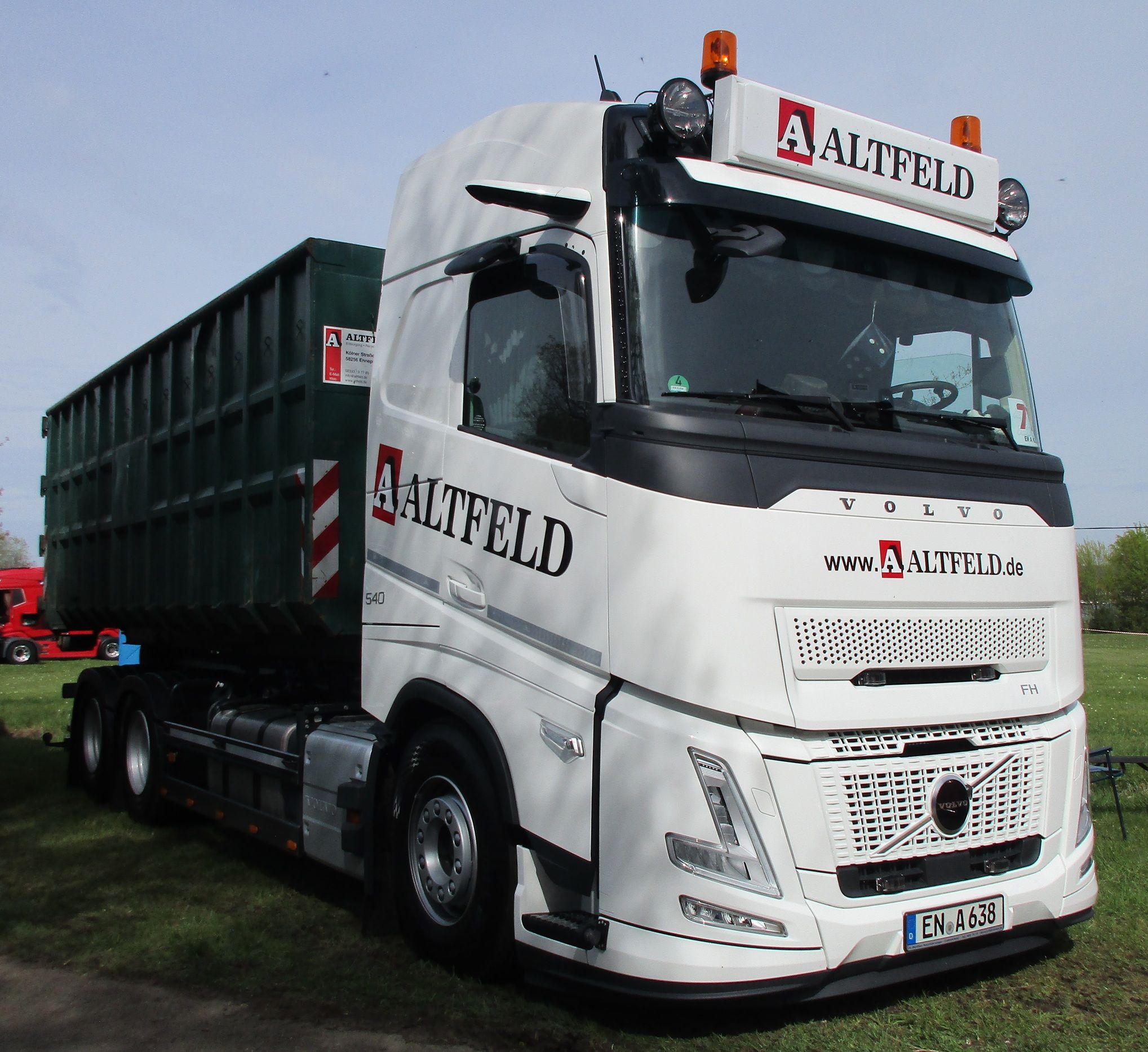 Altfeld - Volvo FH 540 Aero 6x2 truck with Meiller hooklift hoist