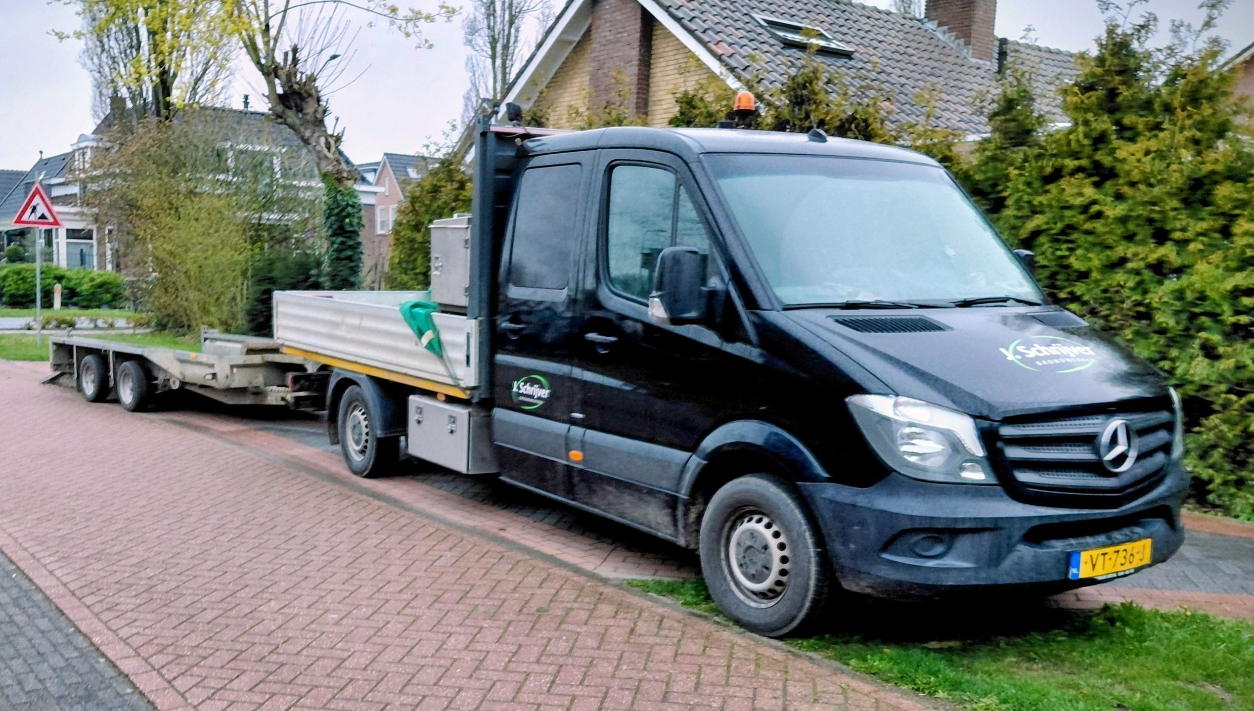 J. Schrijver Grondwerken - 2016 Mercedes-Benz Sprinter 313 CDI truck - 2018 Ifor Williams trailer - 1