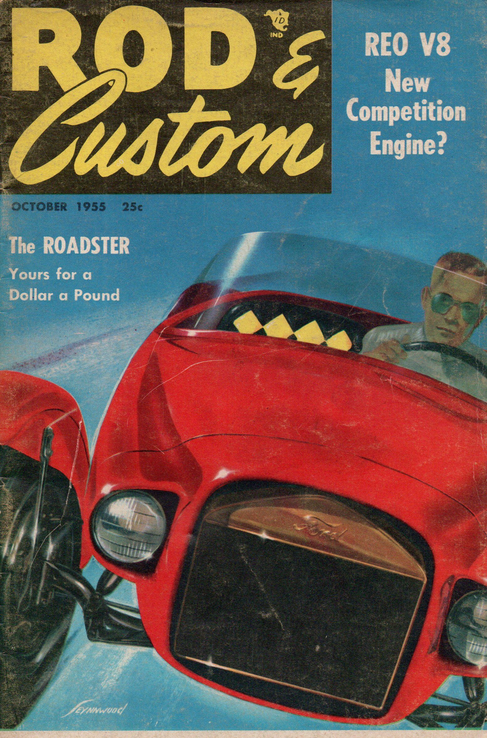 Could The REO Gold Comet V8 Have Been A Record-Beating Land Speed Racing Engine? Rod & Custom Magazine Thought So 2 Picture of cover of October 1955 Rod & Custom Magazine