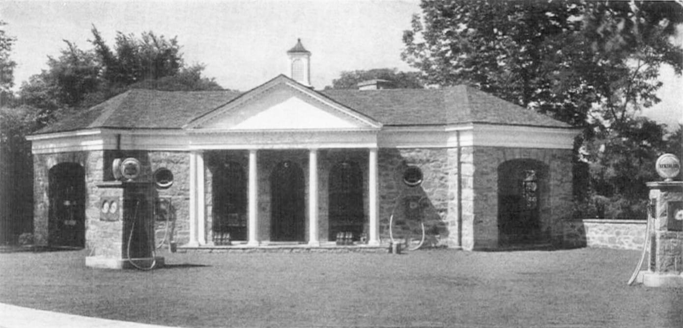 Early Quick Lube And Oil Change Shops: Take Your Car To the “Lubritorium” -- The Grimy History Of Two Obsolete Terms 11 1932 Stone Filling Station Scarsdale NY