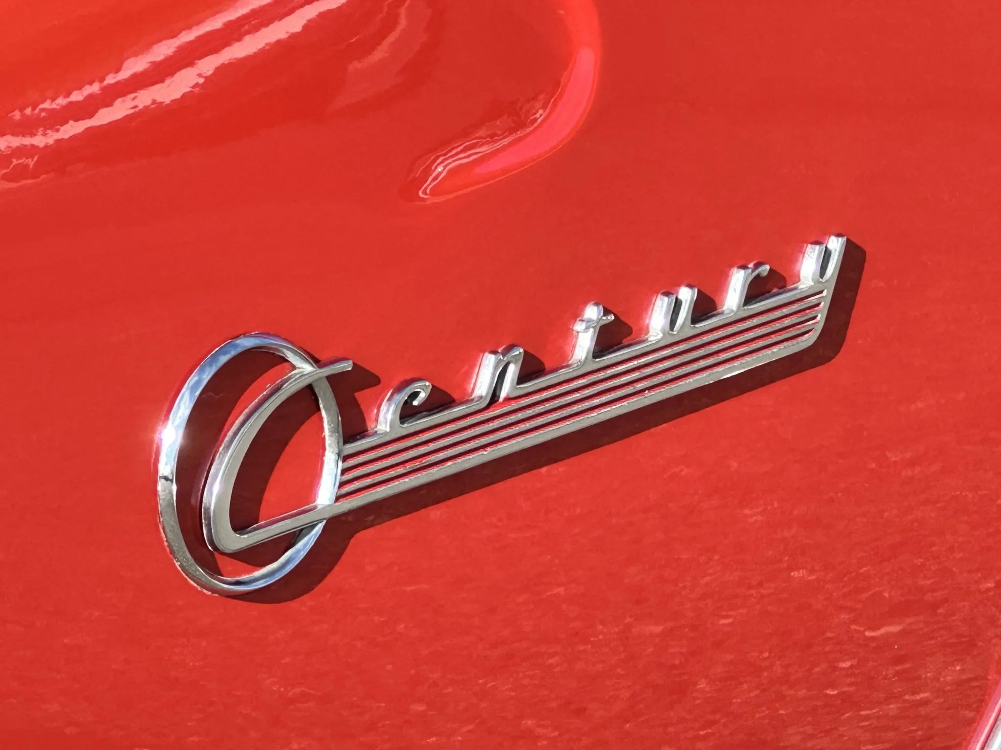 1955 Buick Century Riviera Hardtop: One Of 1955's Fastest Cars, With Rare 3-Speed Manual 2 Century badge on a red car