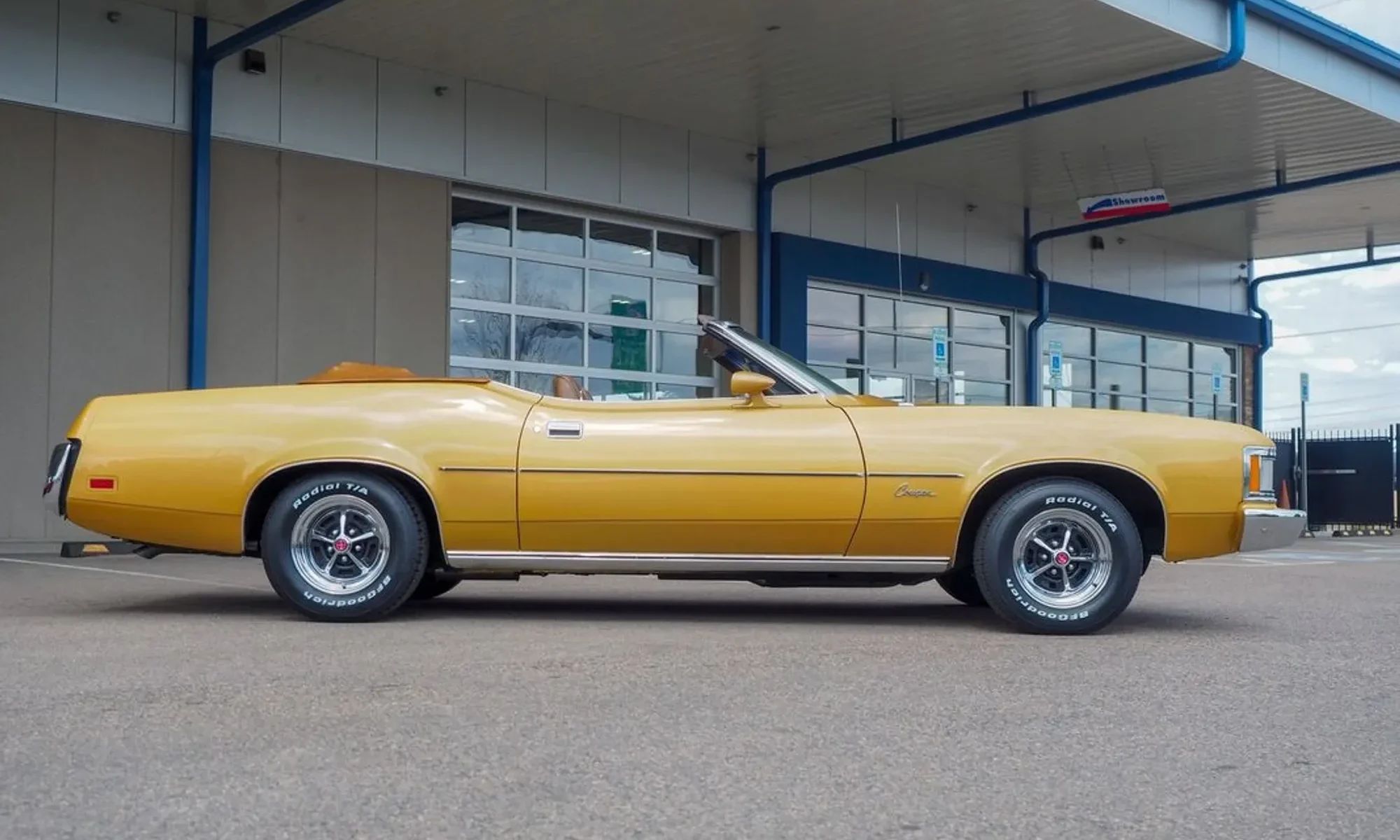 1973 Mercury Cougar XR-7 Convertible: Still A Mustang Underneath, With Q-Code 351 And Rare 4-Speed 3 Right side view of a 1973 Mercury Cougar convertible with the top down