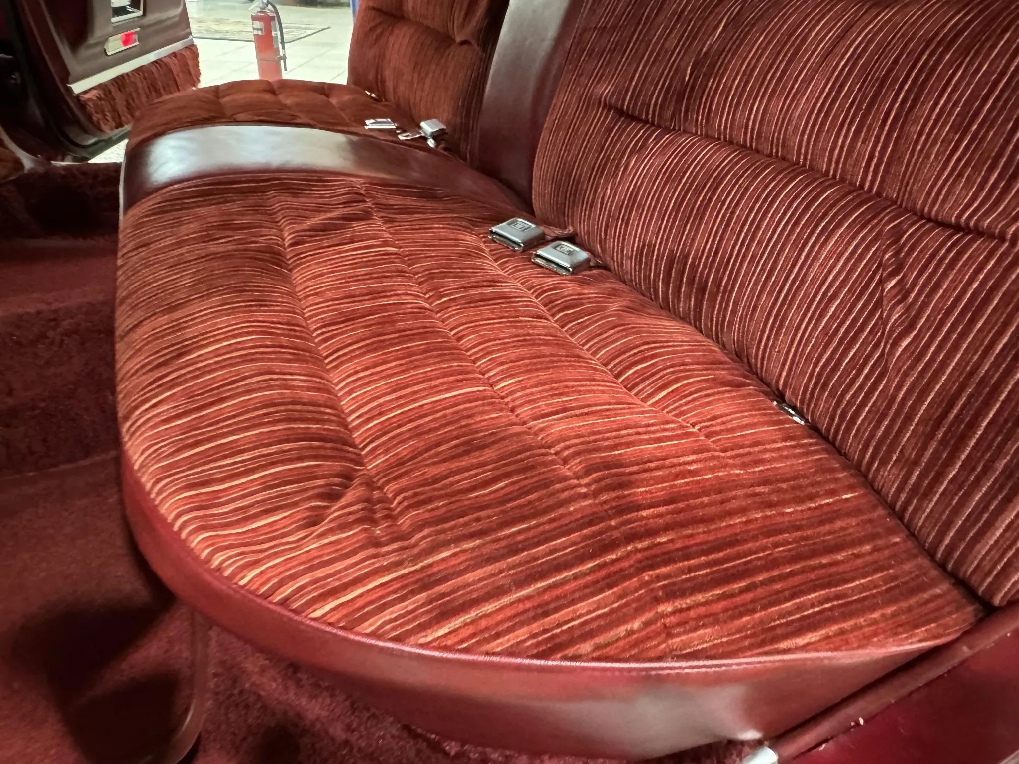 Cushion of the back seat of a 1975 Cadillac Sedan de Ville