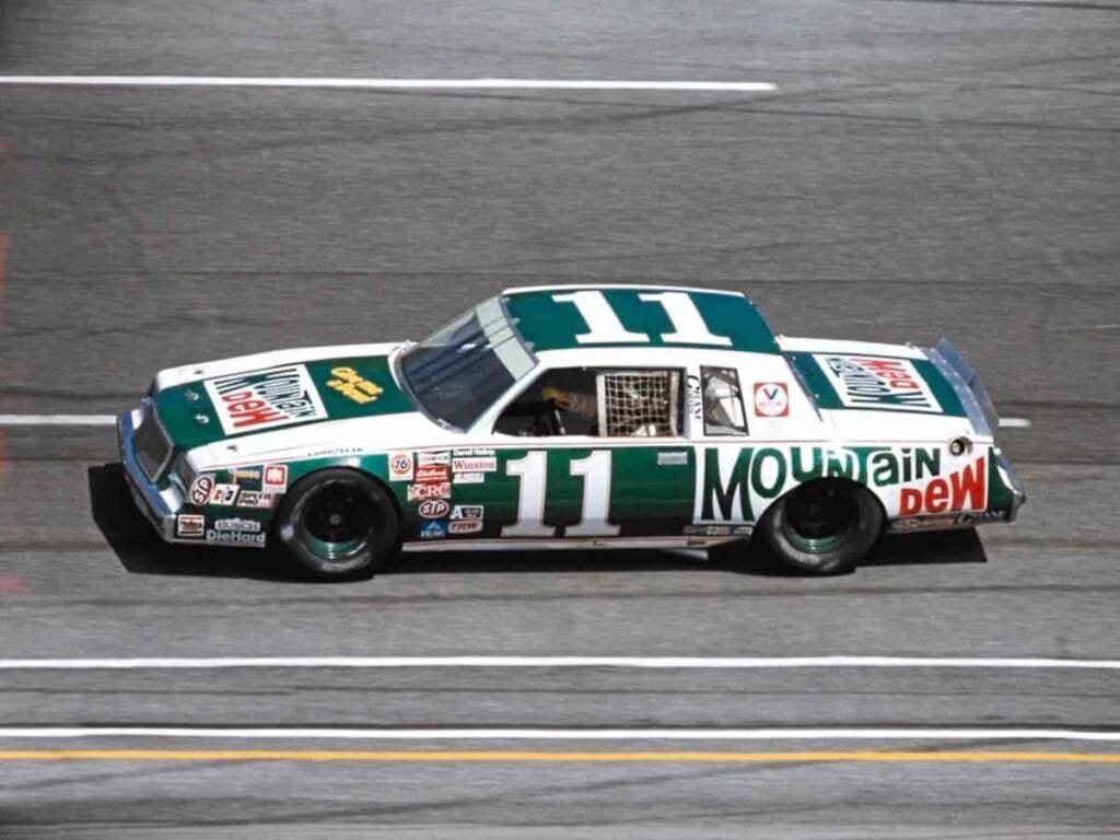 NASCAR racing Buick Regal, with the number 11 and Mountain Dew logos