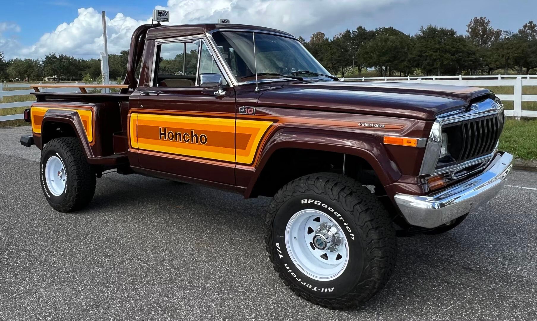 1976–1983 Jeep J-10 Honcho Pickup: Wild Decals, Attitude, And Levi’s Interior In A “Mucho Macho” Jeep Special Edition 16 Deep red 1981 Jeep J-10 Honcho passenger side view