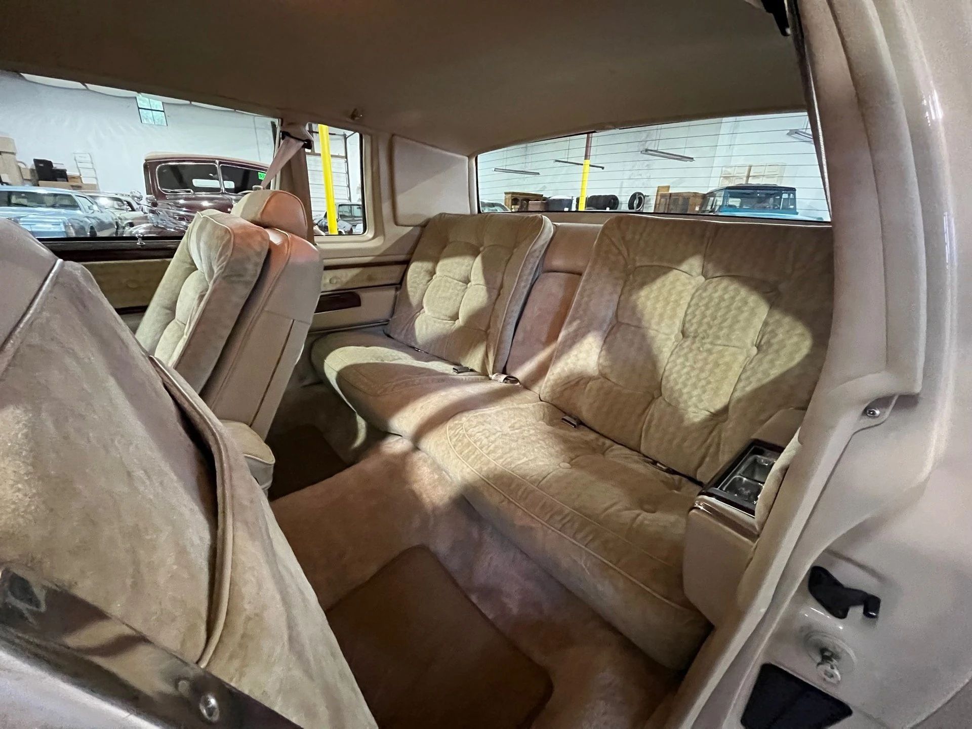 Back seat of a 1981 Oldsmobile coupe