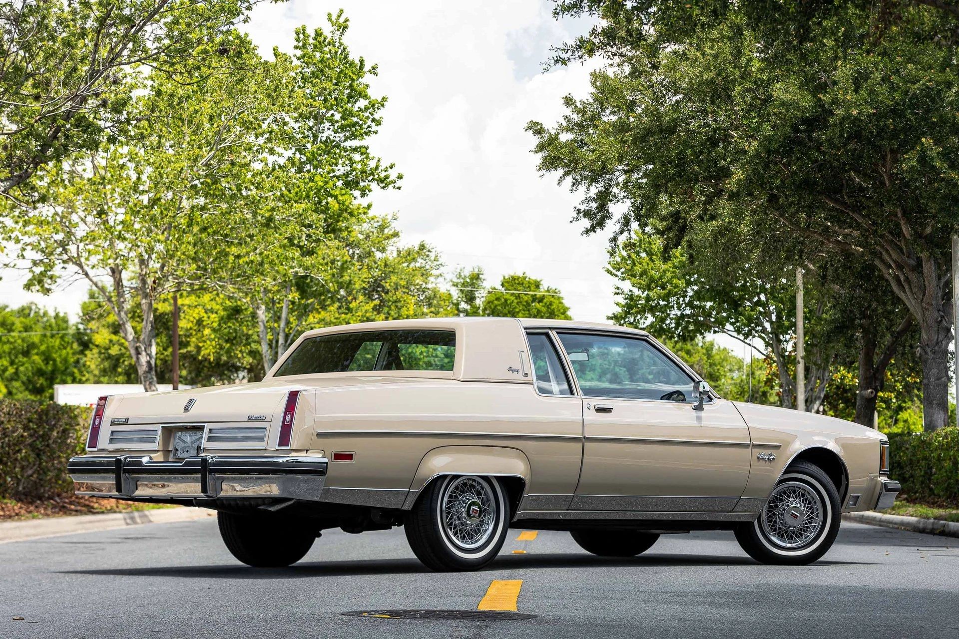 Right rear 3q view of a 1981 Oldsmobile 98 coupe