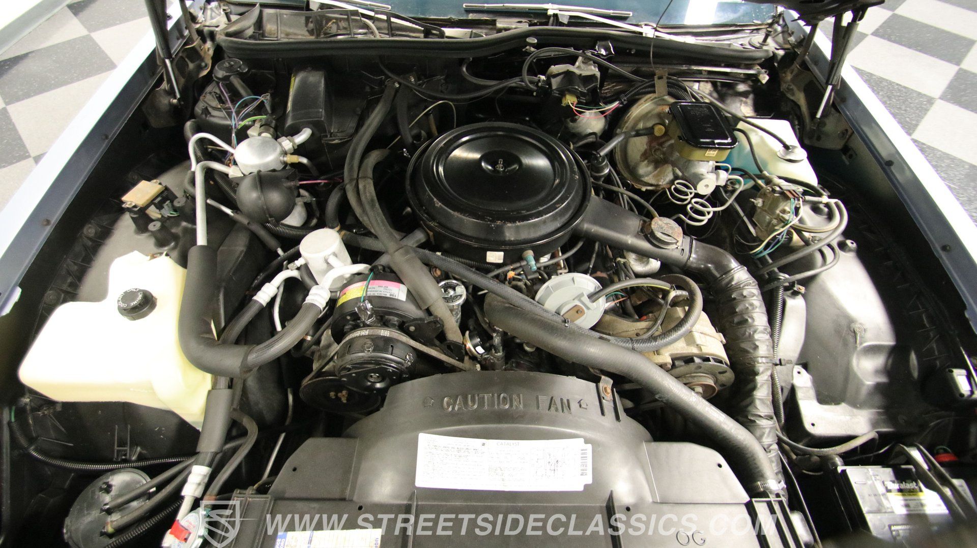 1983 Buick LeSabre Vs. 1983 Ford Thunderbird: My Family Chooses Between The Brougham Look And The Aero Bird 14 1983 Buick LeSabre Limited Coupe engine compartment with 5.0-liter V8