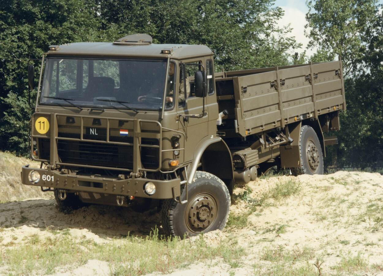 DAF YA 4440 4x4 military truck in rough terrain