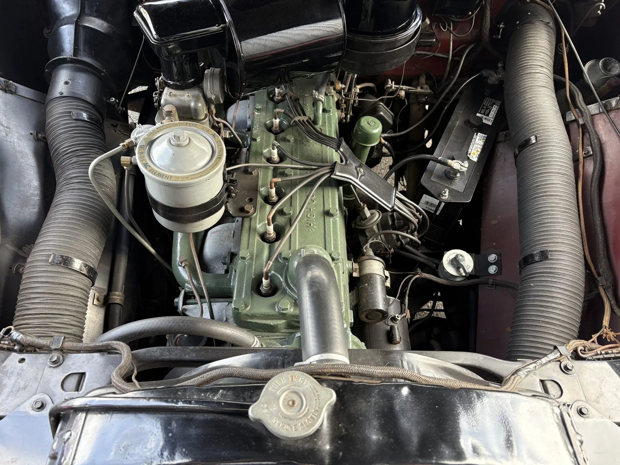 1949 Oldsmobile Rocket V-8 And The Ultra-High-Compression Economy Version That Never Made It 7 Flathead straight-eight engine in a 1948 Oldsmobile 98 convertible