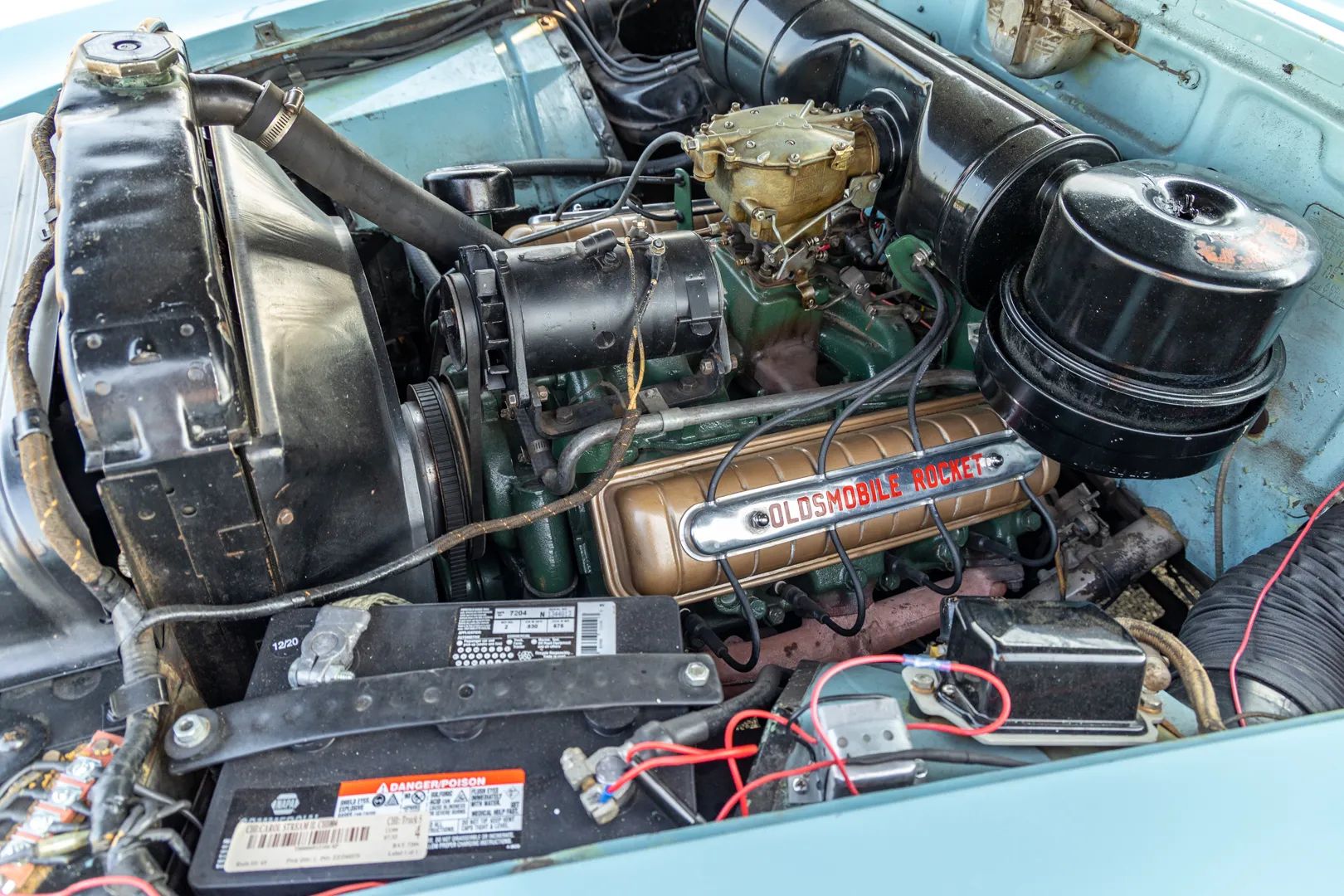 1949 Oldsmobile Rocket V-8 And The Ultra-High-Compression Economy Version That Never Made It 8 V-8 engine in a 1949 Oldsmobile