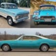 Turquoise cars and trucks are most strongly associated with the 1950s — we’ve all seen cheerful two-tone Chevrolet Bel Air hardtops in Tropical Turquoise over India Ivory — but turquoise [&hellip;]
