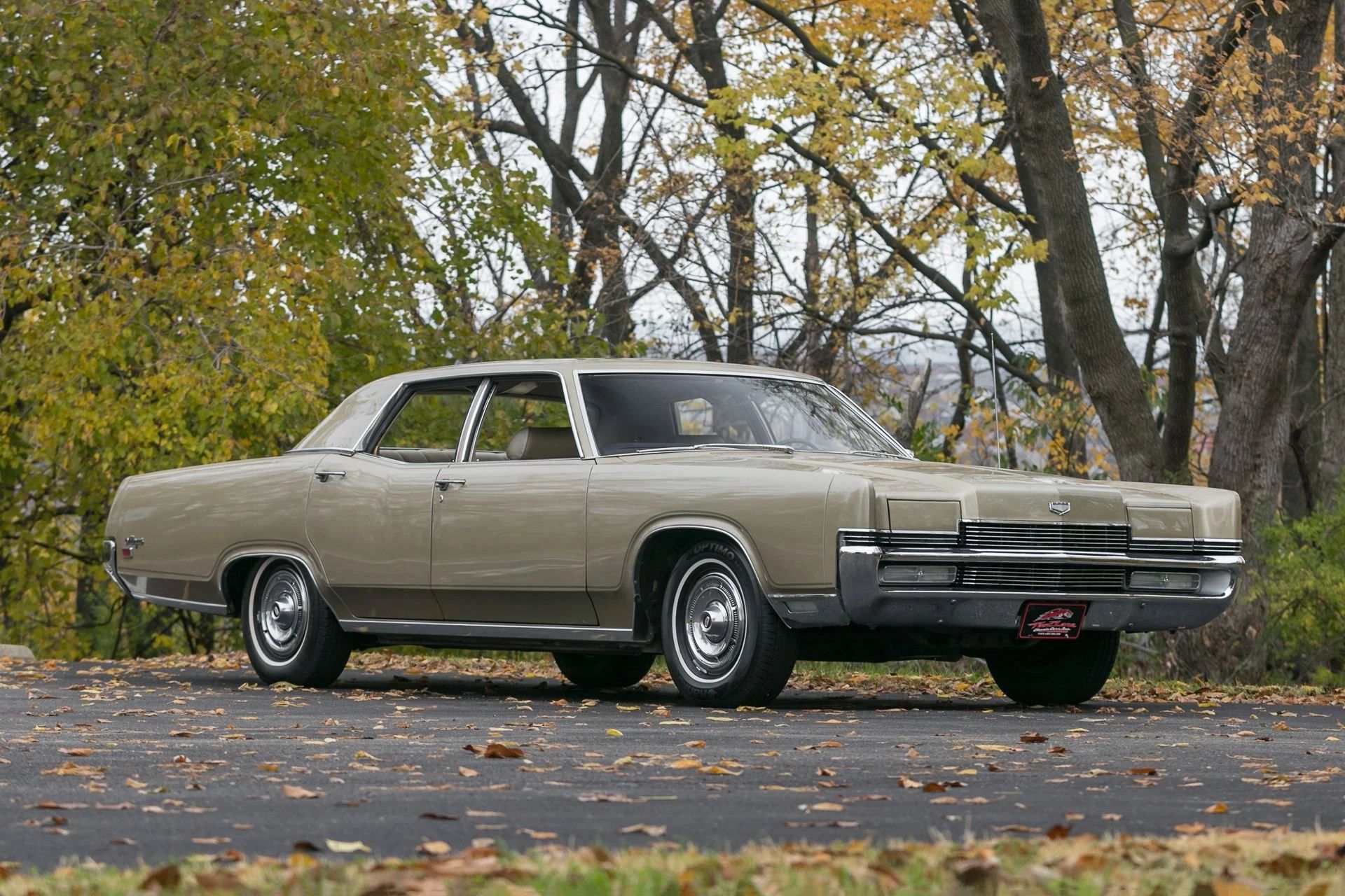 1970 Mercury Marquis Brougham Four-Door Hardtop: The Budget Continental 3 Right front 3q view of a 1969 Mercury four-door sedan