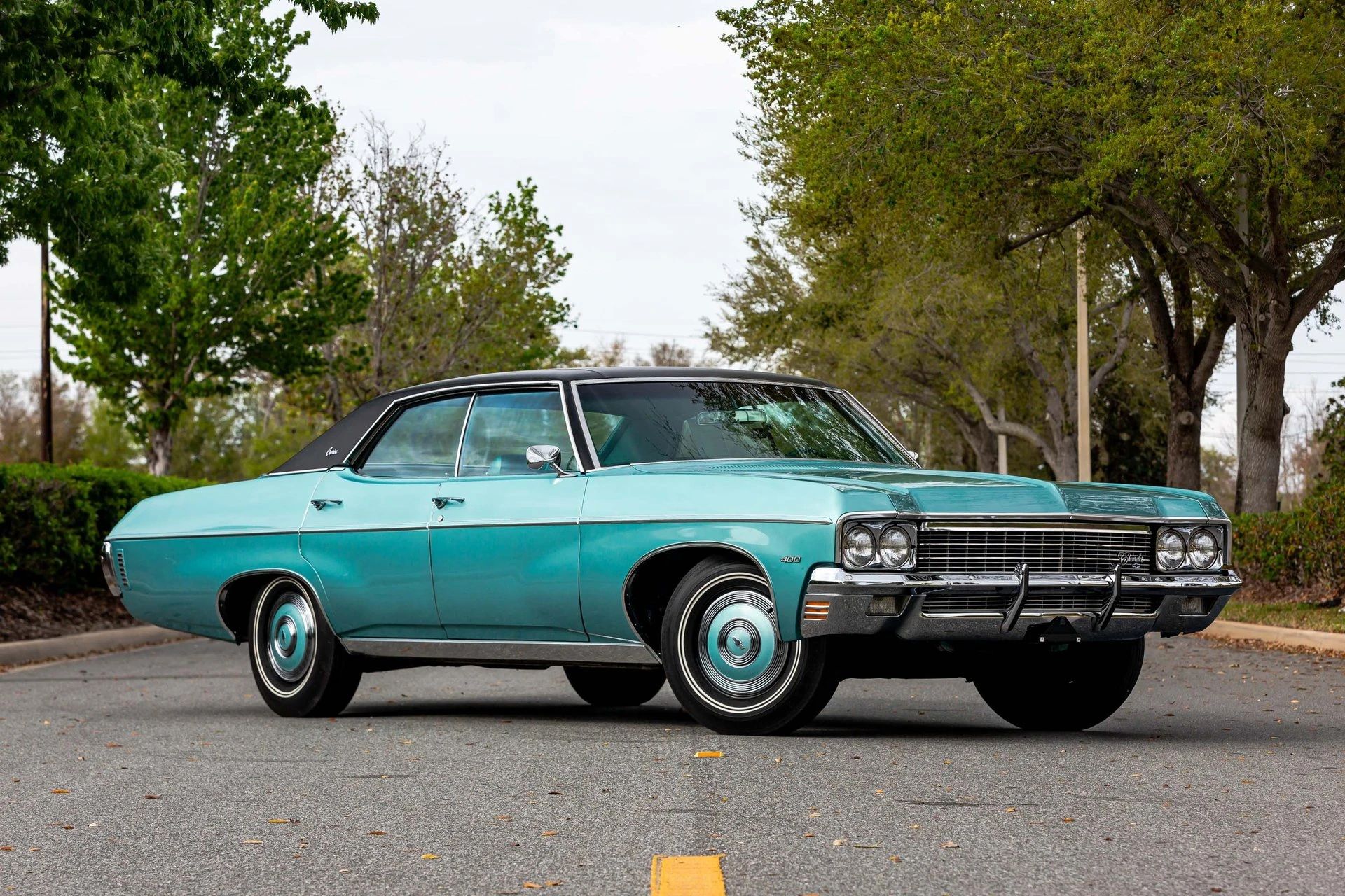 Right front 3q view of a 1970 Chevrolet four-door hardtop