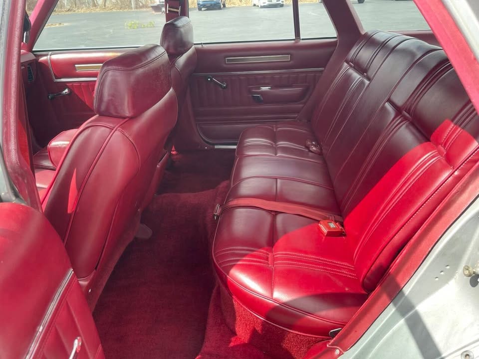 Picture of rear seat of 1980 Plymouth Volare Station Wagon in red