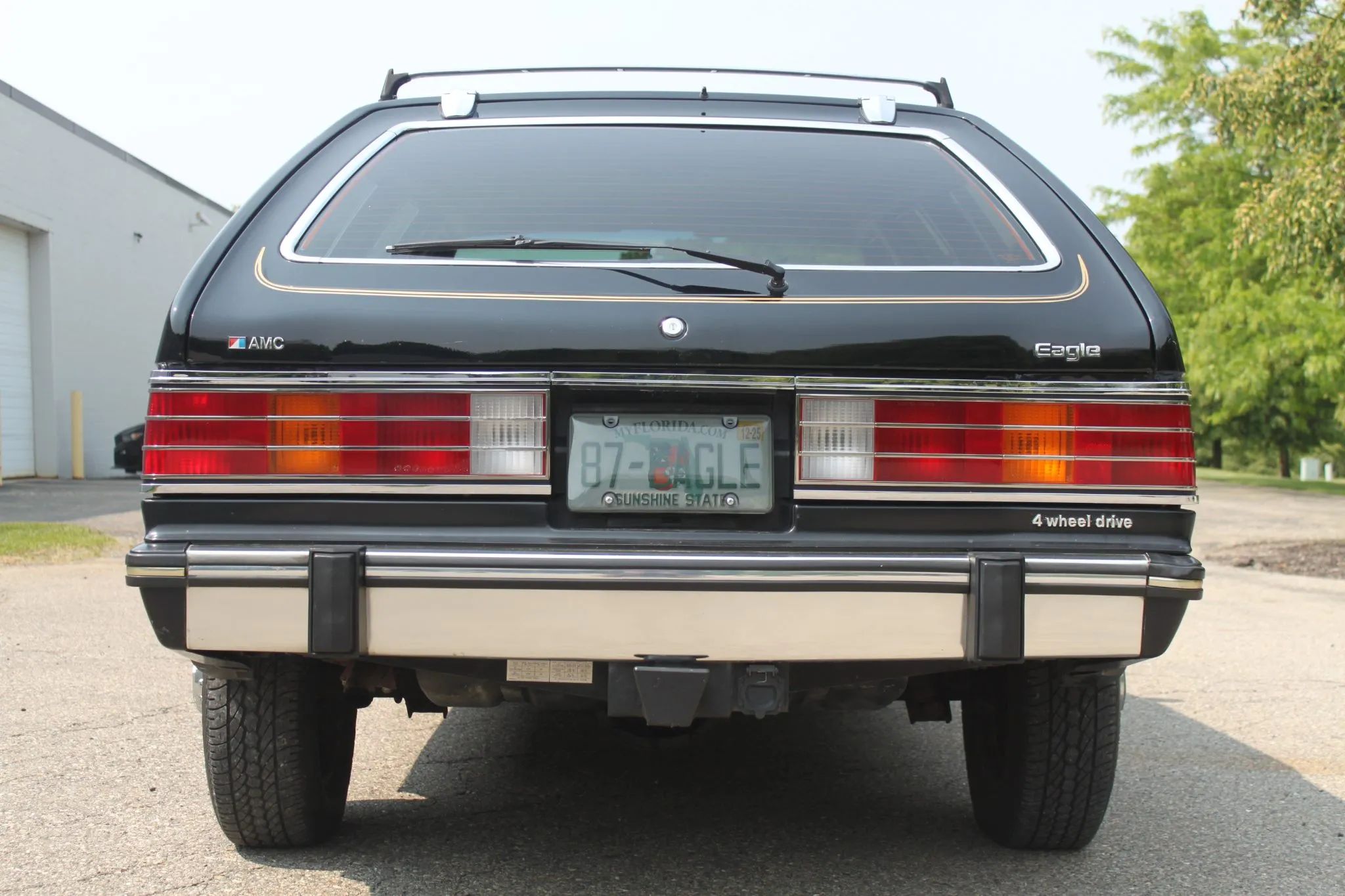 Rear view of 1987 AMC Eagle in black