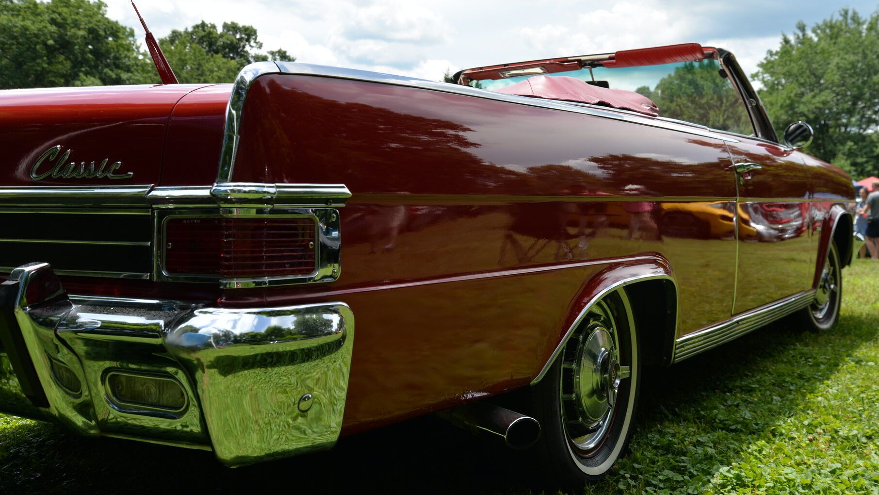 1965 Rambler Classic 770 Convertible: A Fancy, Rare Red Softtop With...A Six? 6 Passenger rear three-quarter detail image of red 1965 Rambler Classic Convertible