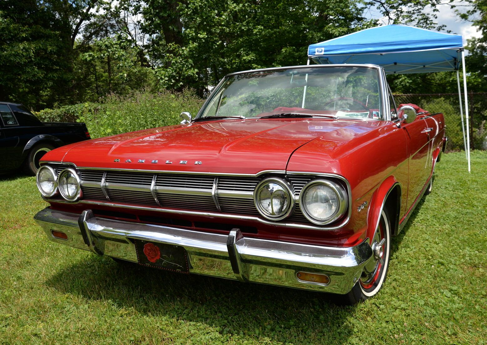 1965 Rambler Classic 770 Convertible: A Fancy, Rare Red Softtop With...A Six? 1 Front view of red 1965 Rambler Classic Convertible