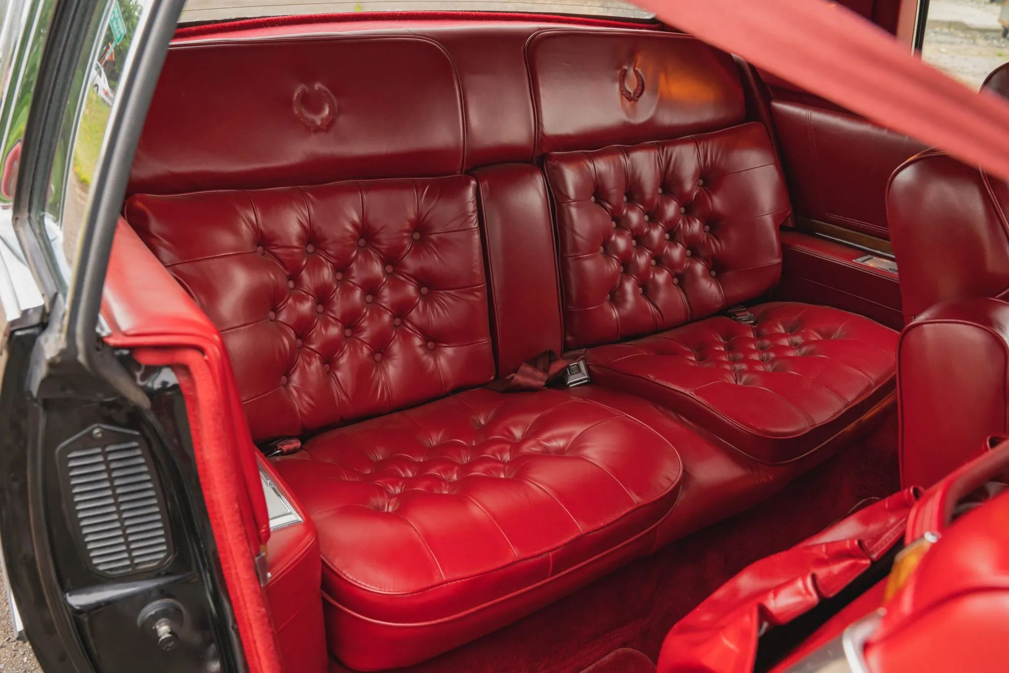 1983 Cadillac Eldorado Biarritz For Sale: Was It Really Cadillac's "Dream Machine?" 5 Red rear seating area of 1983 Cadillac Eldorado Biarritz
