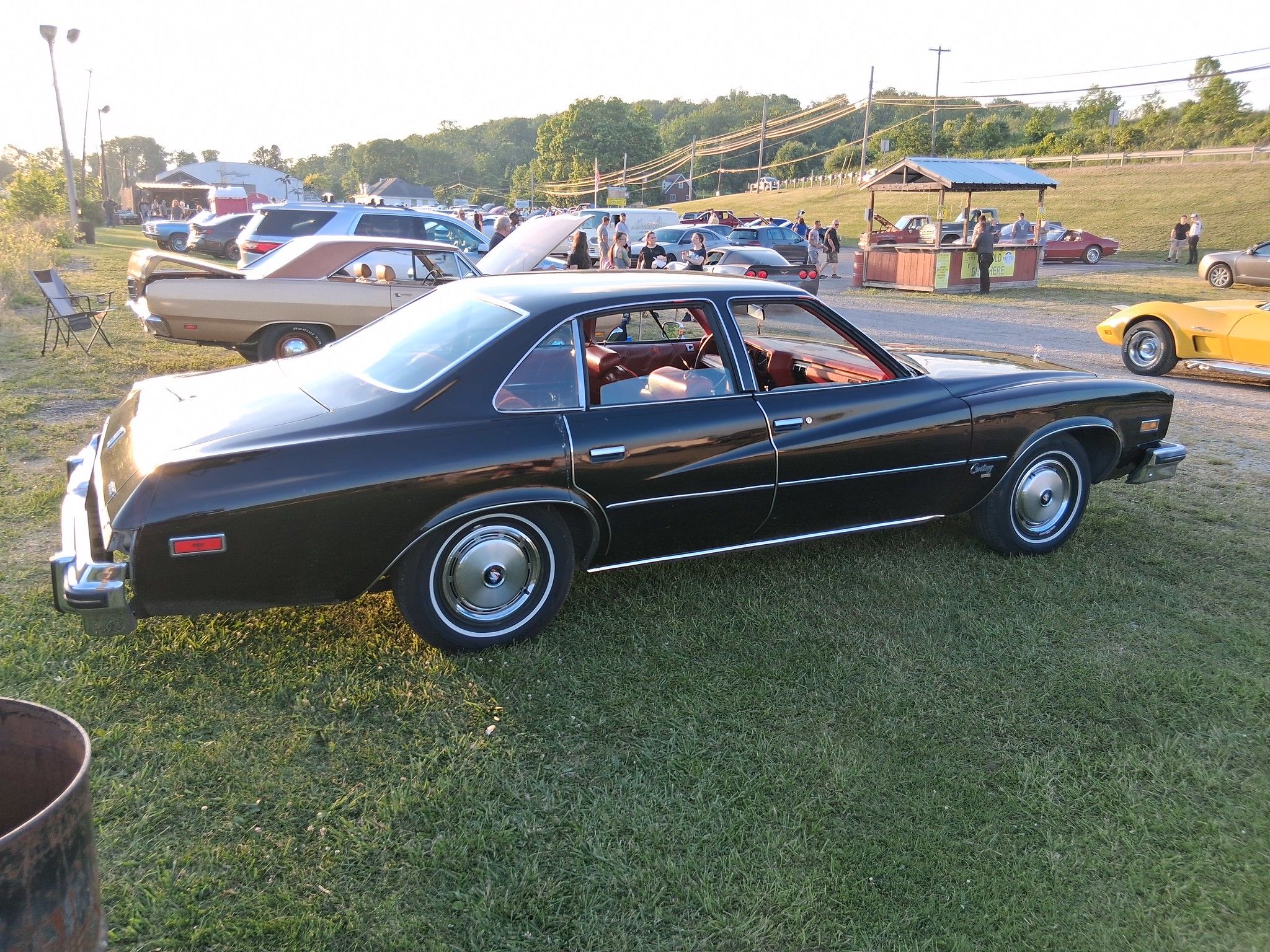 Passenger view of black 1976 Buick Century