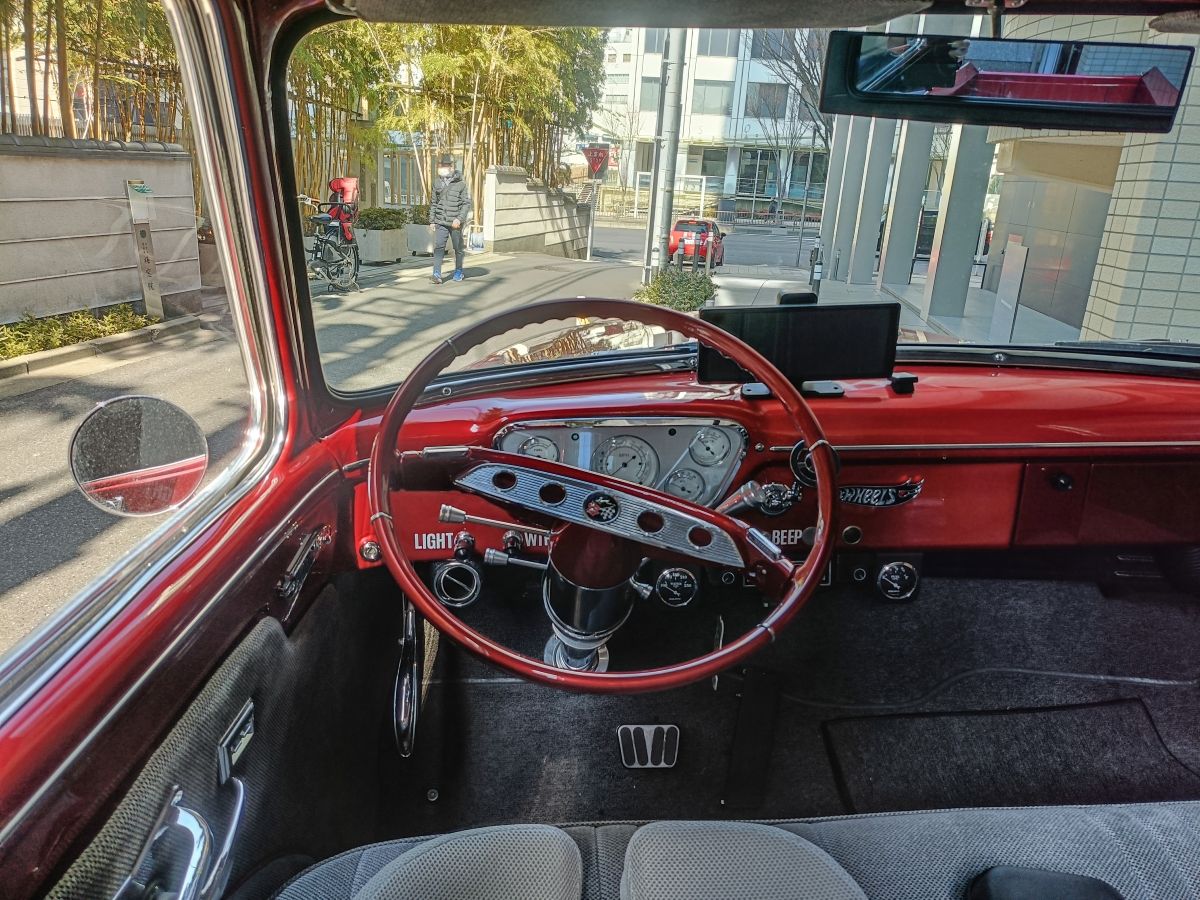 Curbside Find: 1955 Ford F-100 Pickup – Shiny Red Toy Truck 8 IMG20260215102803 edited