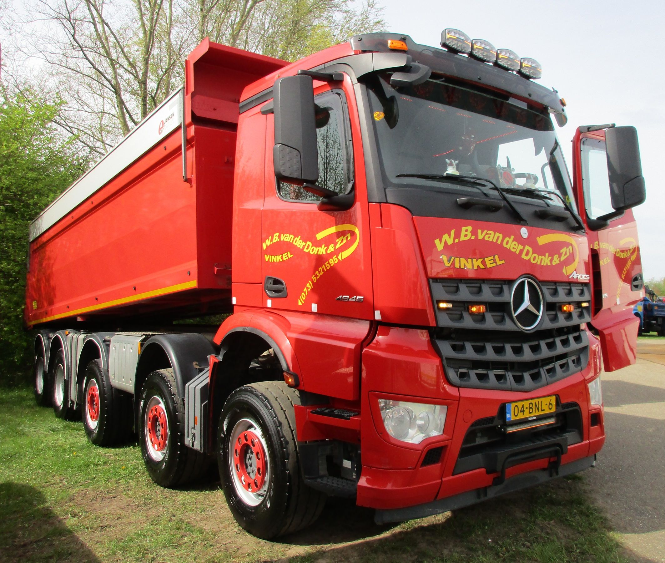 Van der Donk - 2019 Mercedes-Benz Arocs 4945 10x4 truck with a Hyva dump body