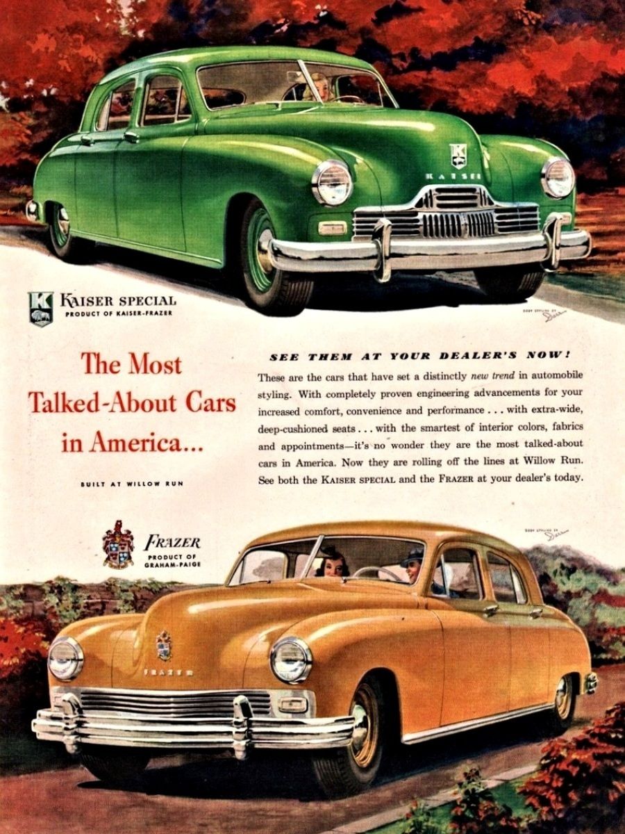 Museum Classic: 1949 Kaiser Deluxe – Store-Brand Car 4 k f 1946 advert