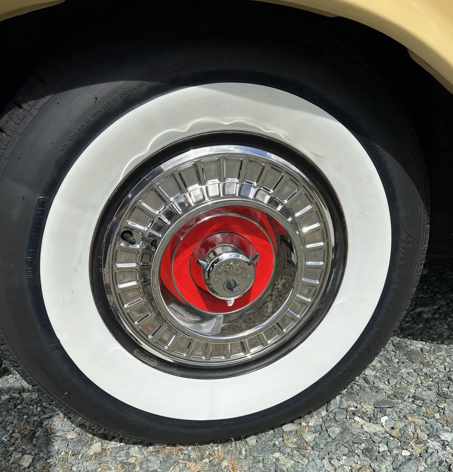 1957 Chrysler 300-C Hardtop: "America's Greatest Performing Car" In Ultra-Rare Champagne Gold 8 Whitewall tire and wheel cover
