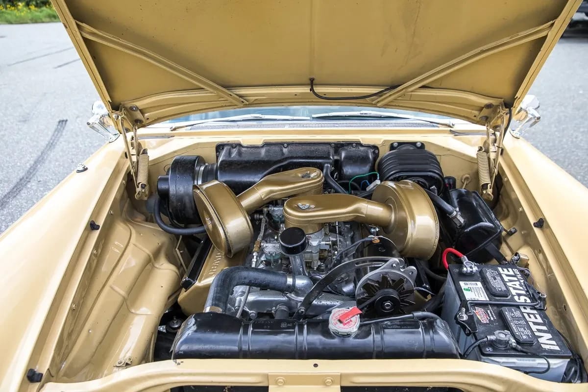 1957 Chrysler 300-C Hardtop: "America's Greatest Performing Car" In Ultra-Rare Champagne Gold 9 Dual-carb engine in a gold 1957 Chrysler