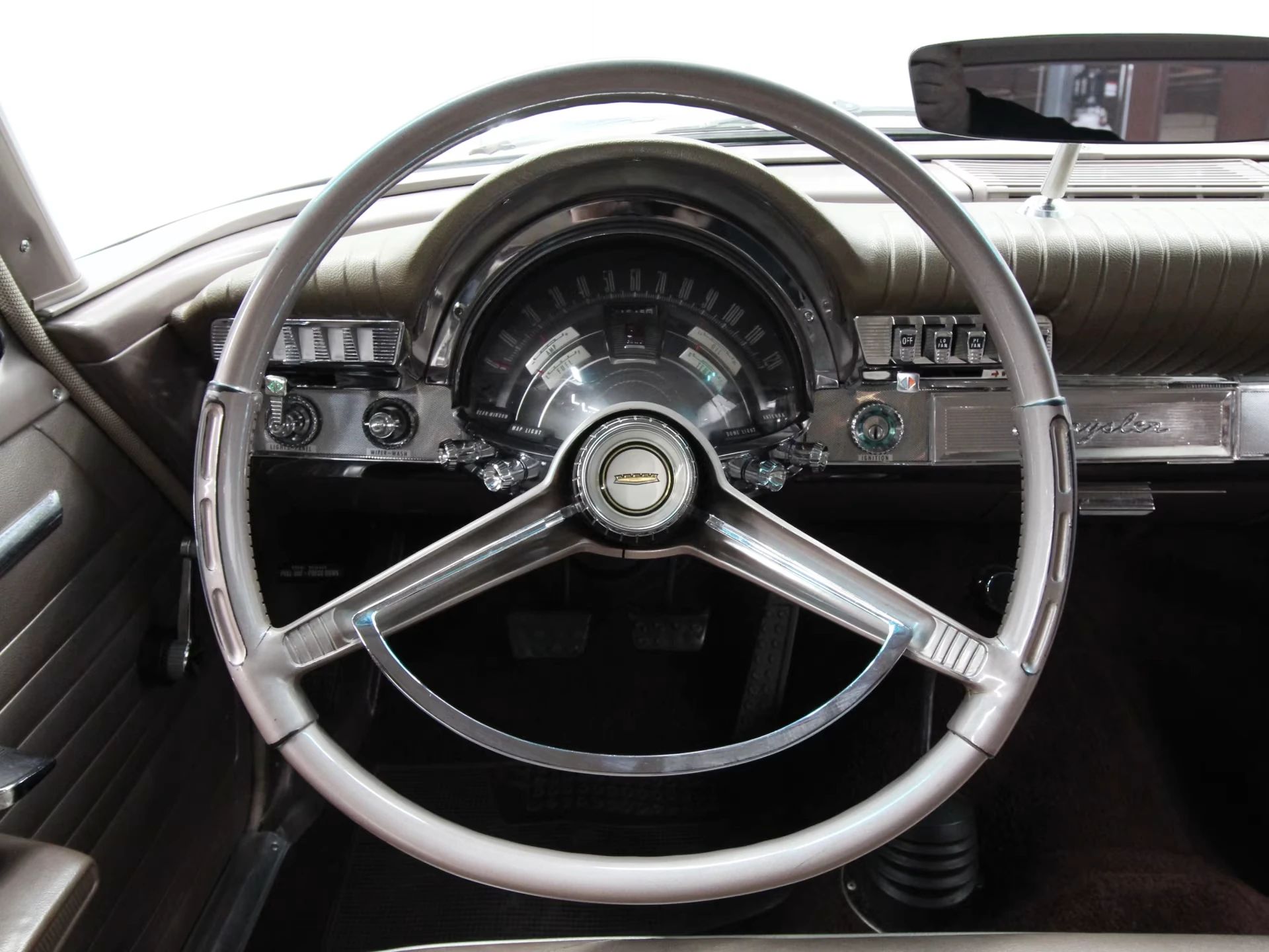 1962 Chrysler Newport 3-Speed Four-Door Sedan: Basic Big Car With An Upscale Badge And Not Much Else 7 Oval steering wheel in a 1962 Chrysler