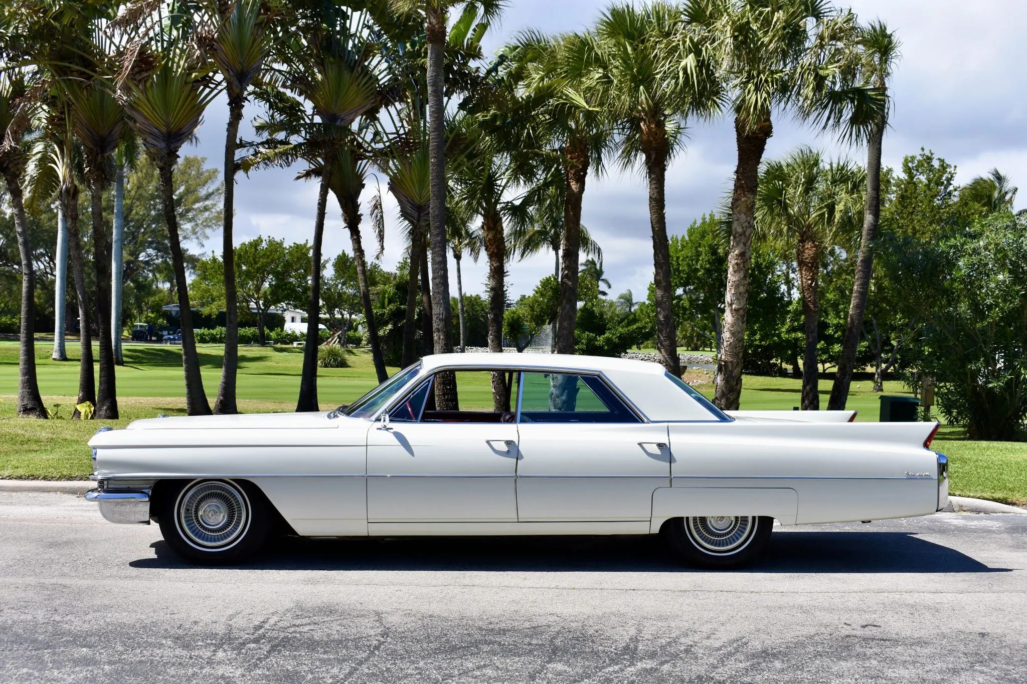 Left side view of a 1963 Cadillac four-door hardtop