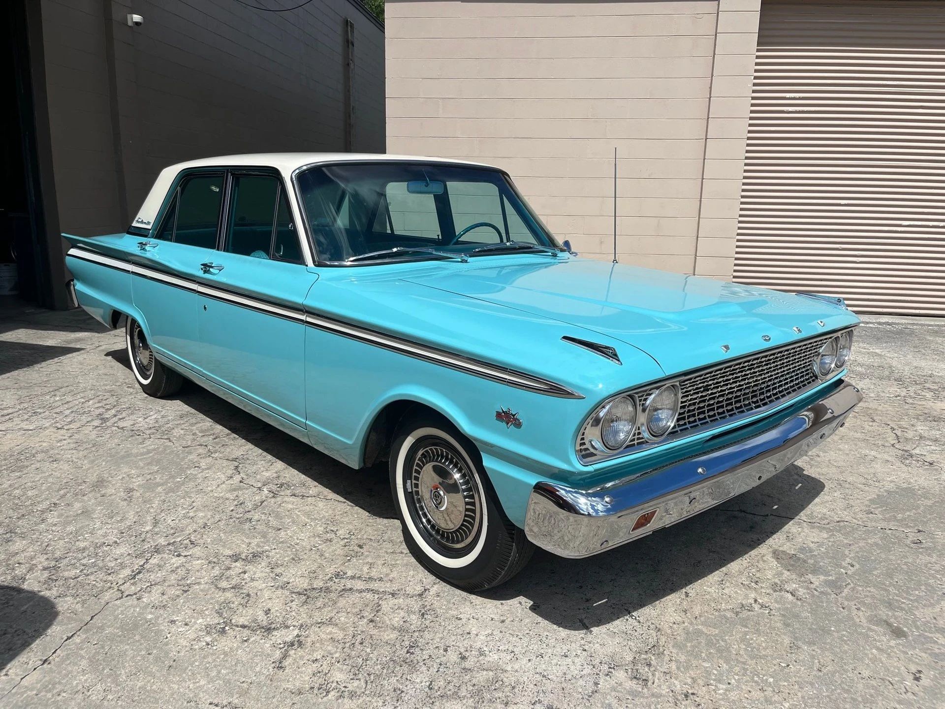 1963 Ford Fairlane 500 Sedan With 260 V8 And 3-Speed/Overdrive: Suddenly It's 1955 4 Right front 3q view of a 1963 Fairlane four-door