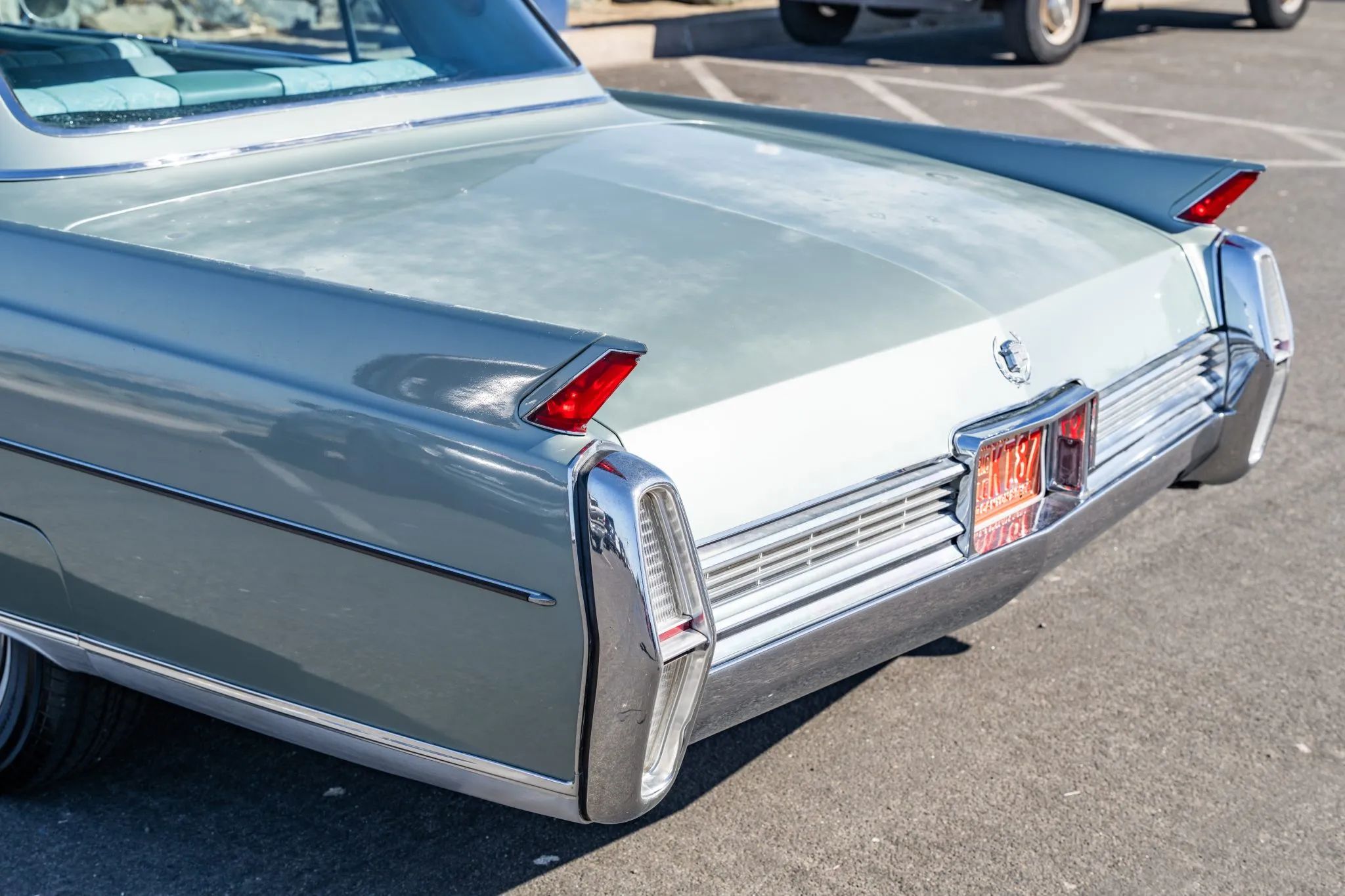 Rear end and fins of a 1964 Cadillac