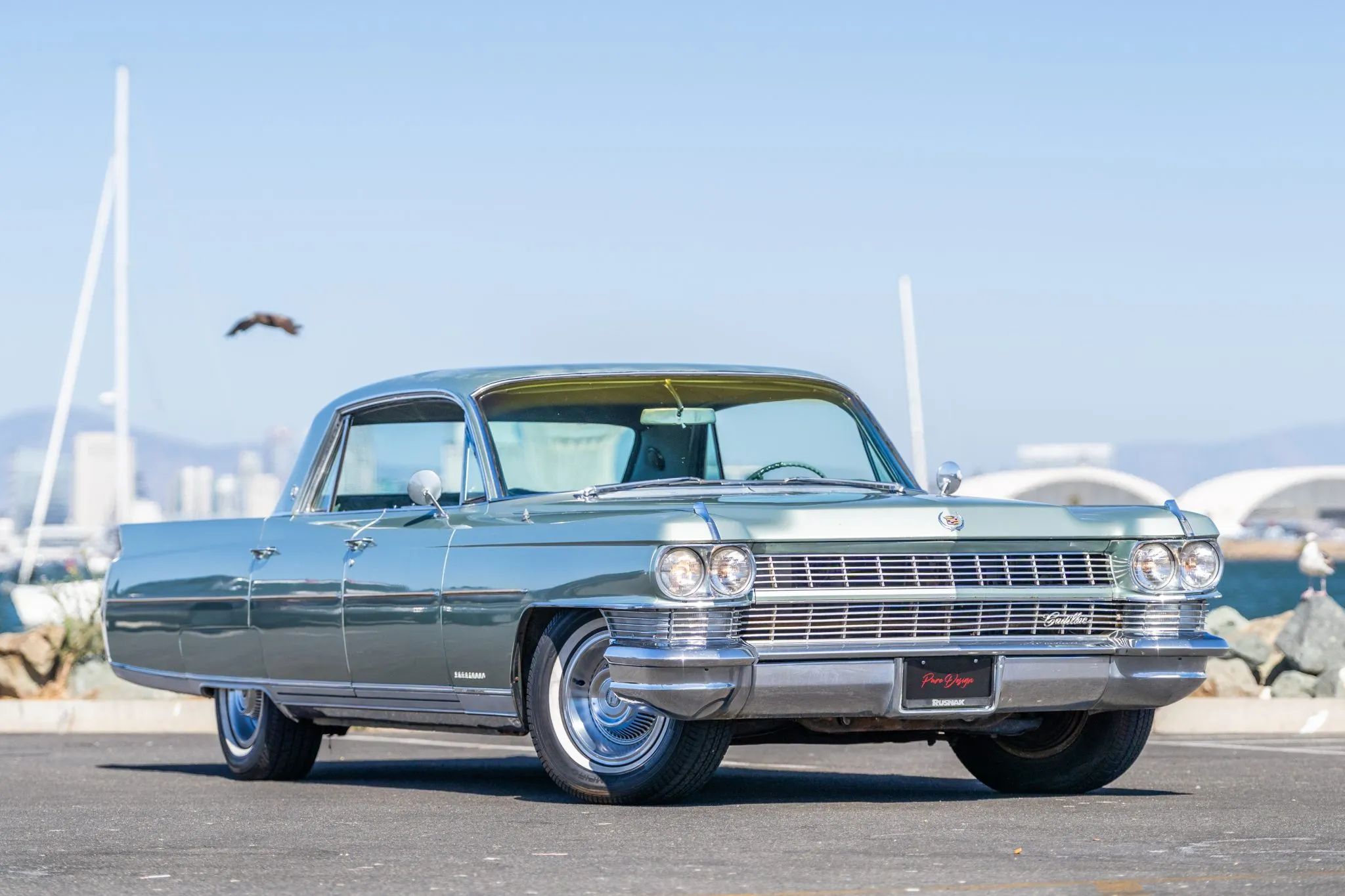 Right front 3q view of a 1964 Cadillac four-door hardtop