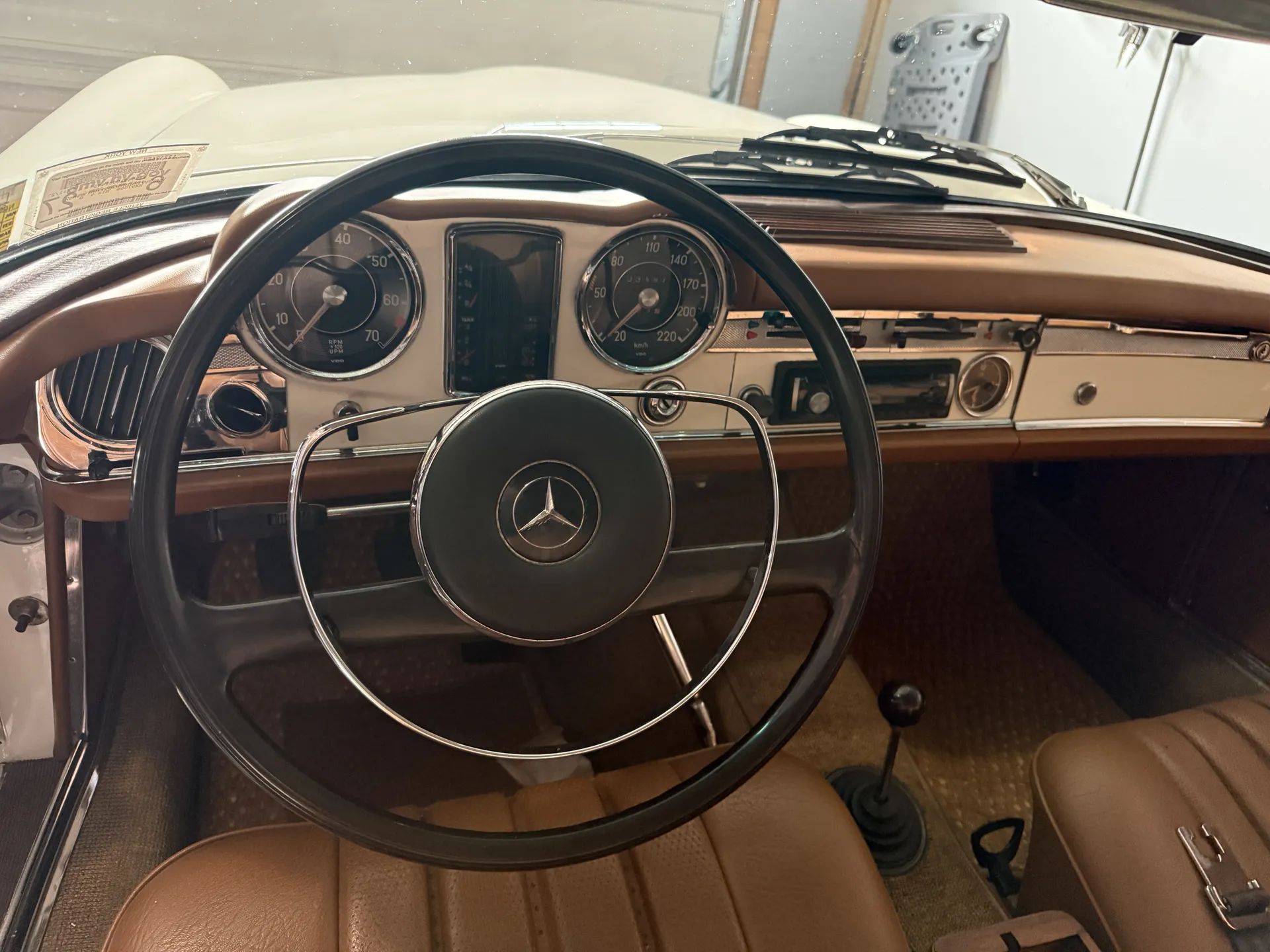 1967 Mercedes-Benz 250SL For Sale: A Well-Maintained Pagoda That Was Imported From Italy 3 Dashboard and interior of 1967 Mercedes-Benz 250SL