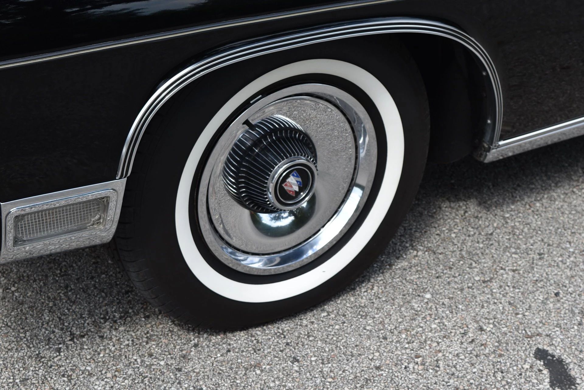 1968 Buick Electra 225 Limited: "I Didn't Know They're Building A Car Like This Today" 17 Whitewall and wheel cover on a black car