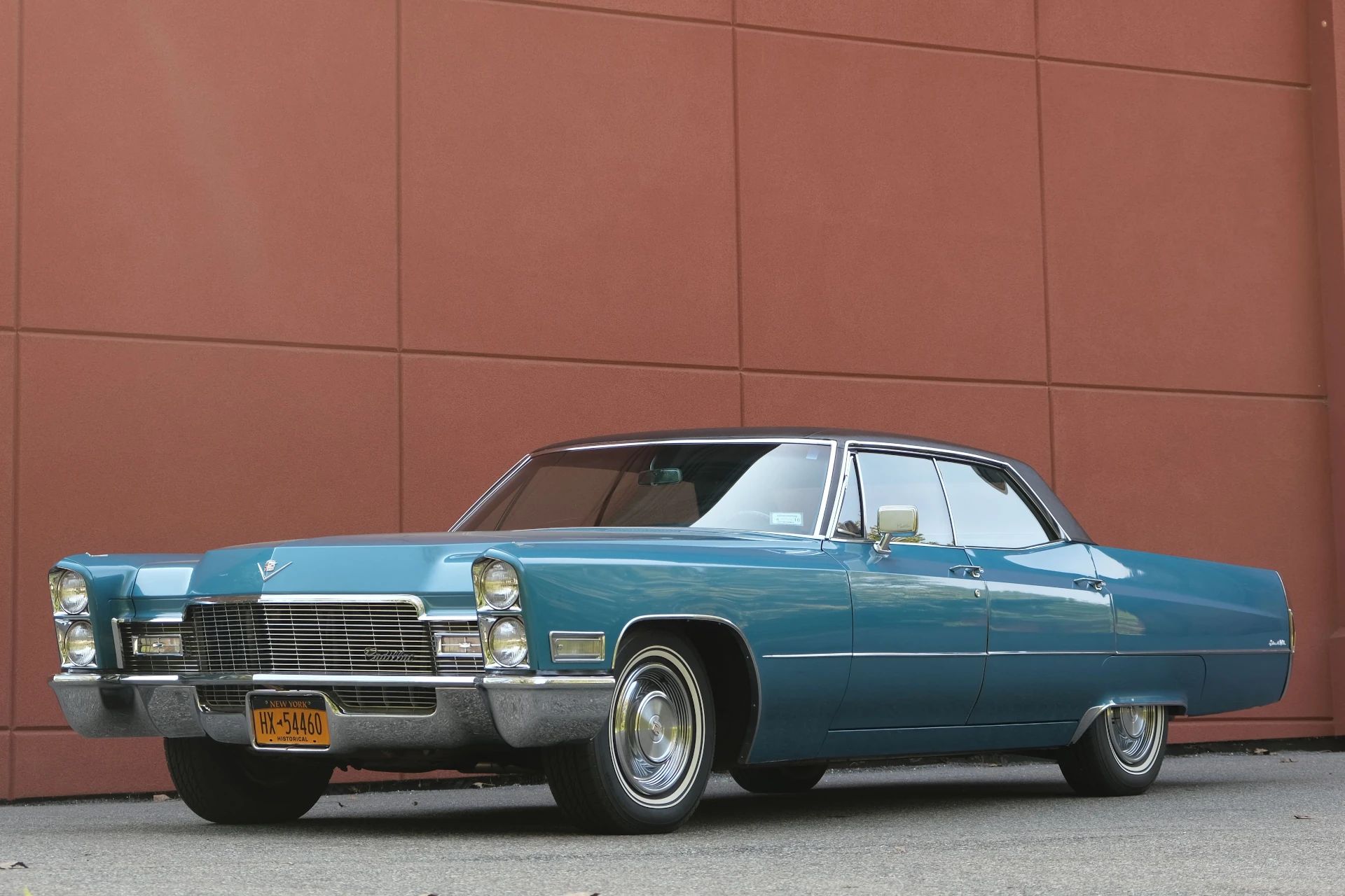Left front 3q view of a 1968 Cadillac four-door hardtop