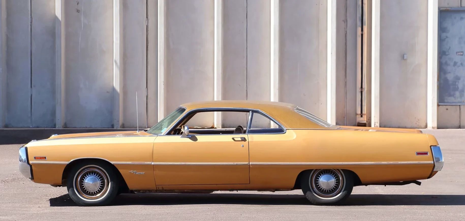 Left side view of a 1970 Chrysler two-door hardtop
