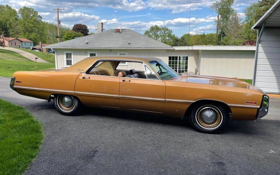 Right side view of a 1970 Chrysler four-door hardtop