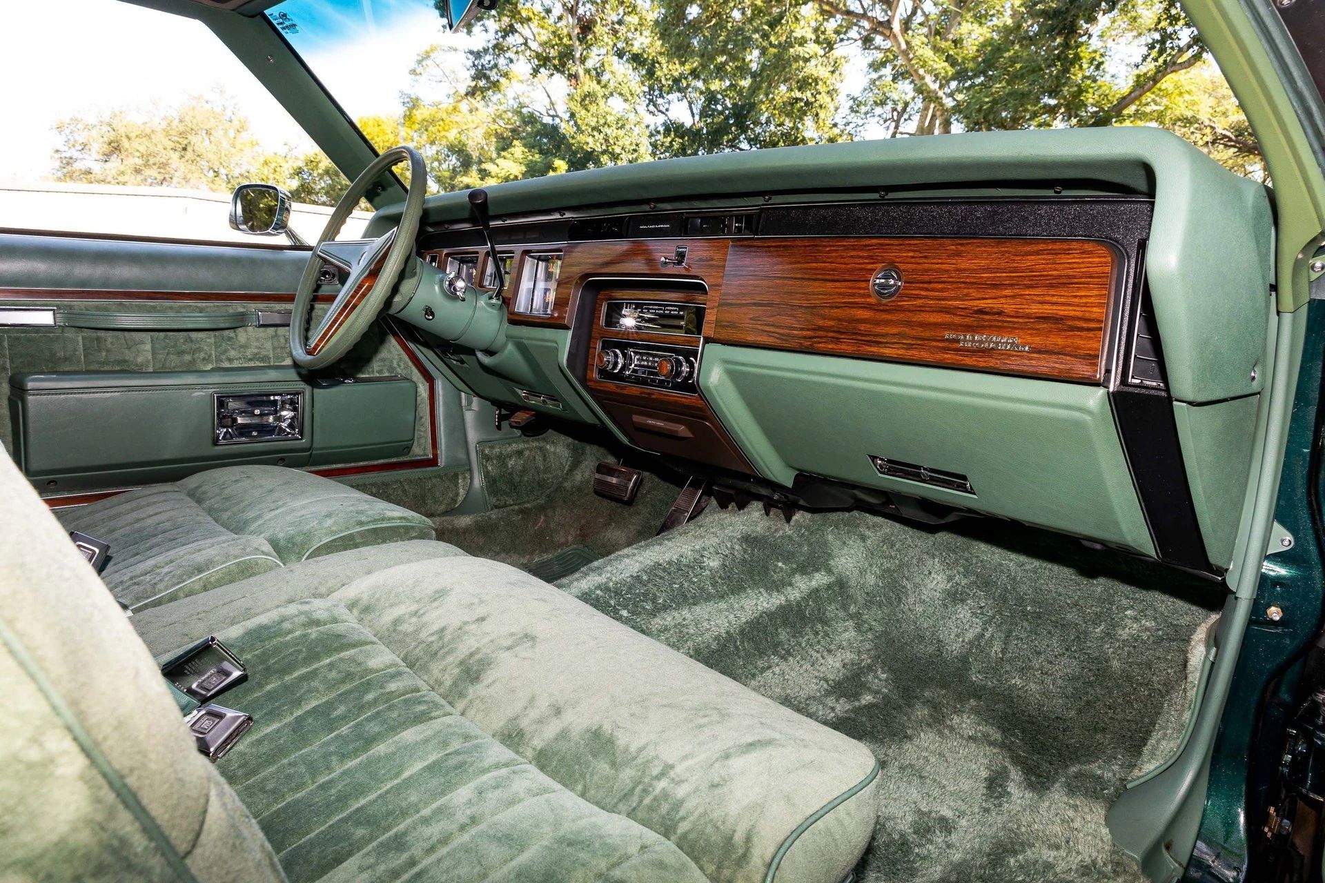 Right side of the dashboard of a 1977 Pontiac