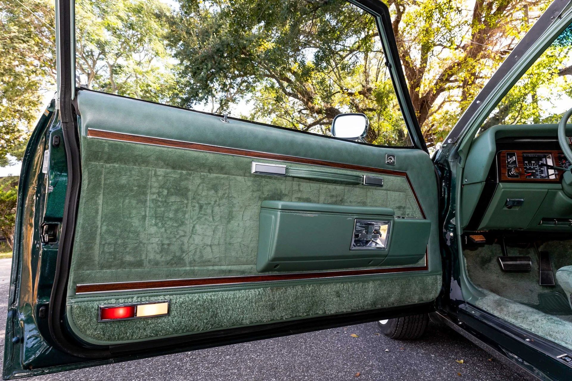 Driver's door trim of a 1977 Pontiac