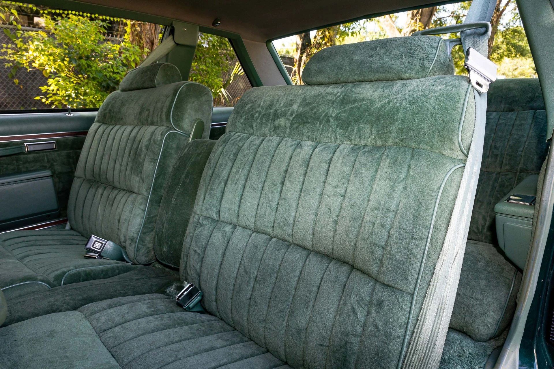 Split bench seat in a 1977 Pontiac coupe