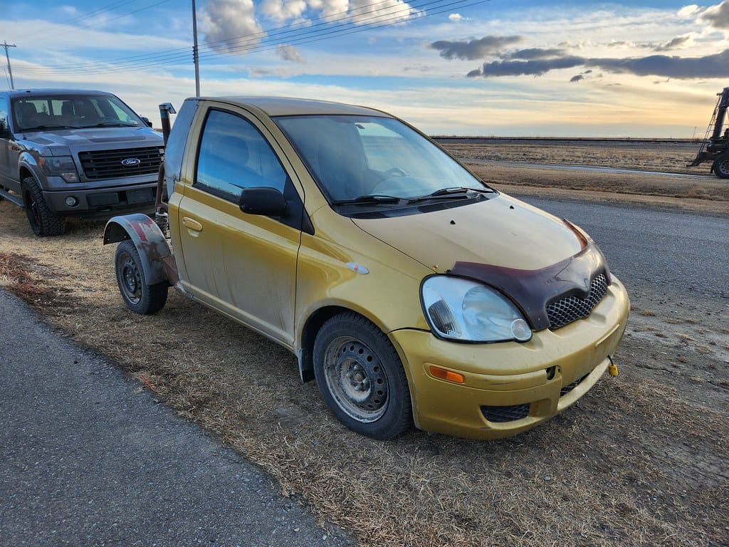 Alberta - A Hotbed for Toyota Echo Hatchback Customization Apparently 1 A customized Toyota Echo hatchback made into a pickup truck.