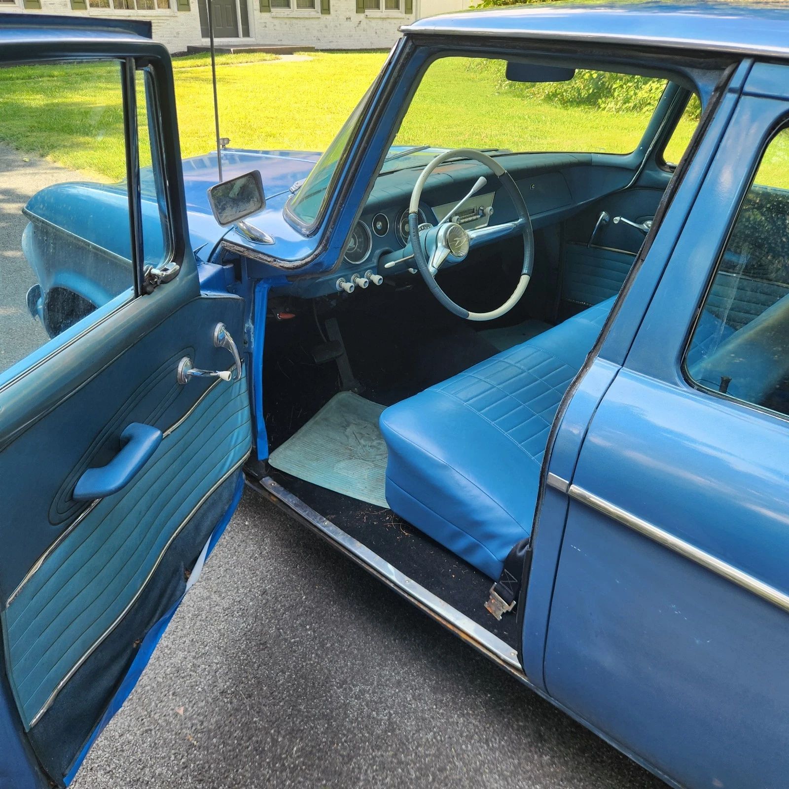 Blue interior of 1962 Studebaker Lark