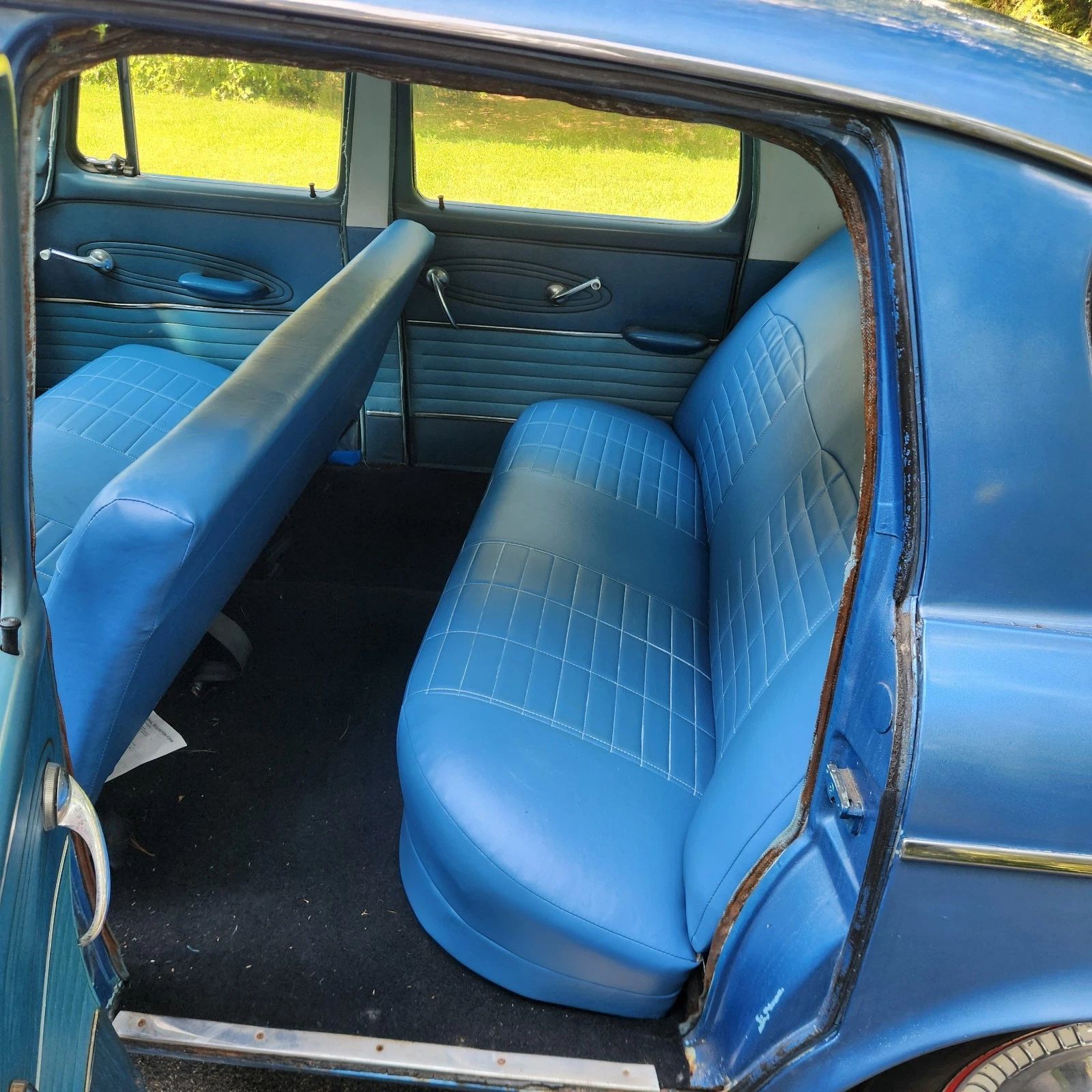 Blue interior of 1962 Studebaker Lark