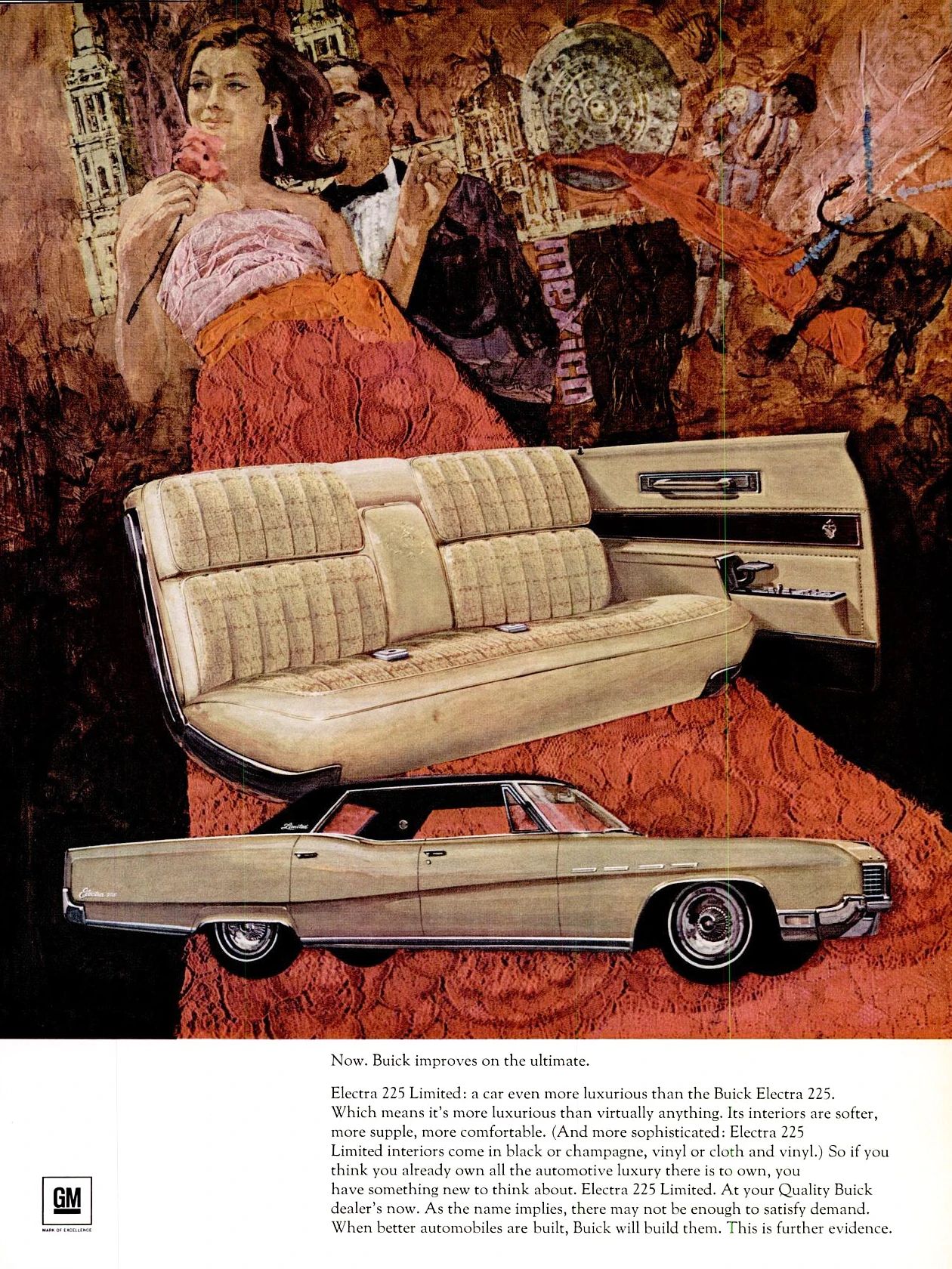 1968 Buick Electra 225 Limited: "I Didn't Know They're Building A Car Like This Today" 5 Magazine ad for the 1967 Buick Electra 225 Limited with the tagline "Now. Buick improves on the ultimate."