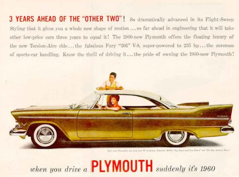 1957 Ford Fairlane 500 Sunliner – Ford’s First Five Hundred 10 1957 Plymouth Ad