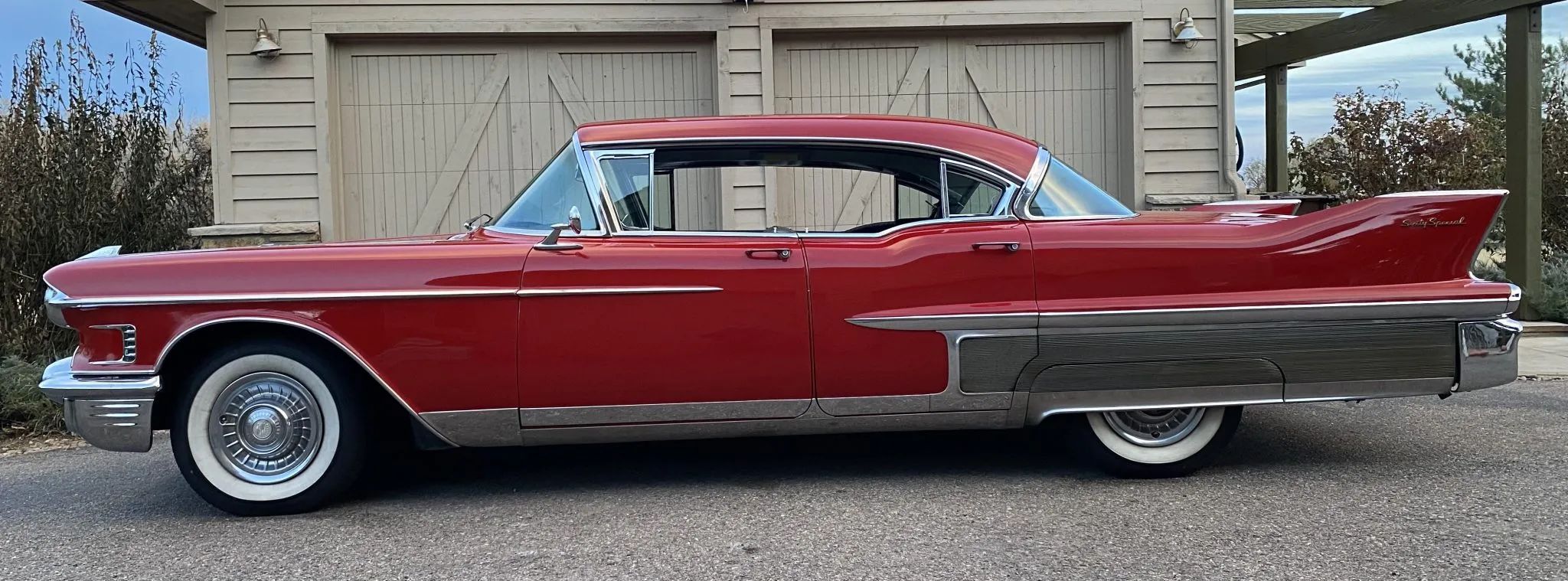From Flattop To Formal: Cadillac's 1959–1964 Four-Window And Six-Window Four-Door Hardtops 4 Left side view of a 1958 Cadillac four-door hardtop with all its side windows down
