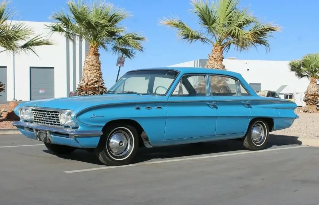 Left front 3q view of a 1961 Buick Special sedan